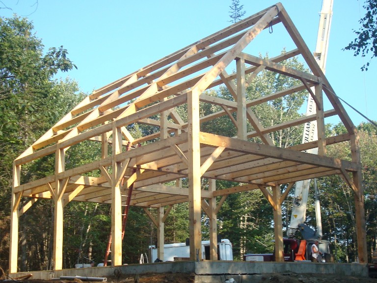 Eastern White Pine Pre Cut Timber Frame Barn Maine 24 x 36 Larger ...